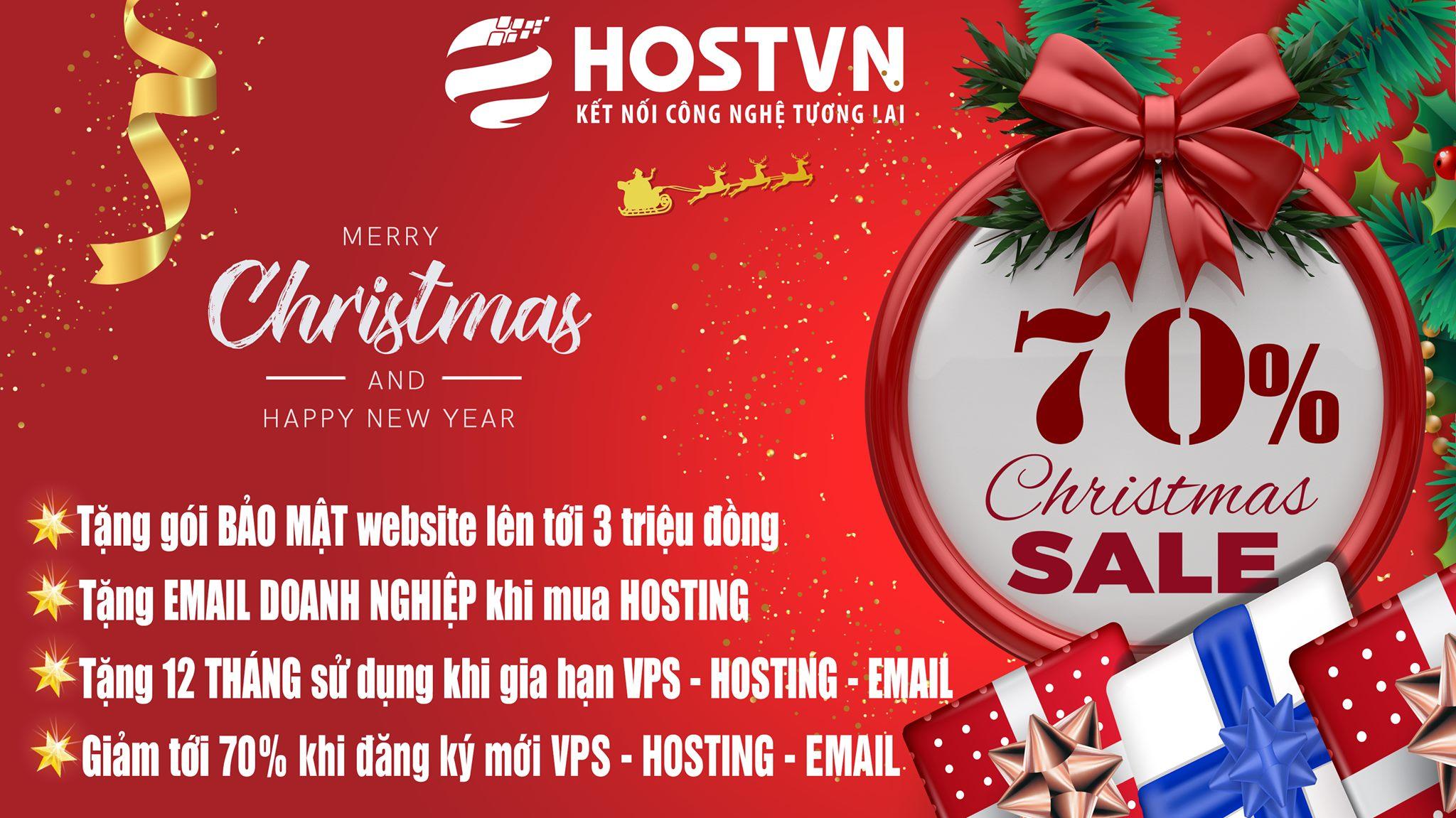 HOSTVN khuyến mại mừng giáng sinh 2020