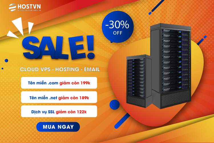 HOSTVN GIẢM 30% dịch vụ SSL, TÊN MIỀN .COM CHỈ CÒN 199K